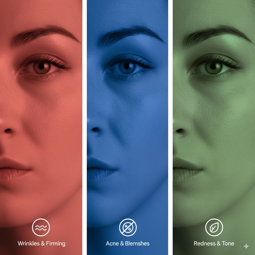 Red, Blue, or Green Light: Choosing the Right LED Color for Your Skin Concerns