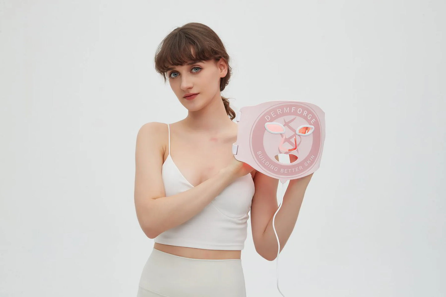 DermForge Pink LED Face & Neck Mask